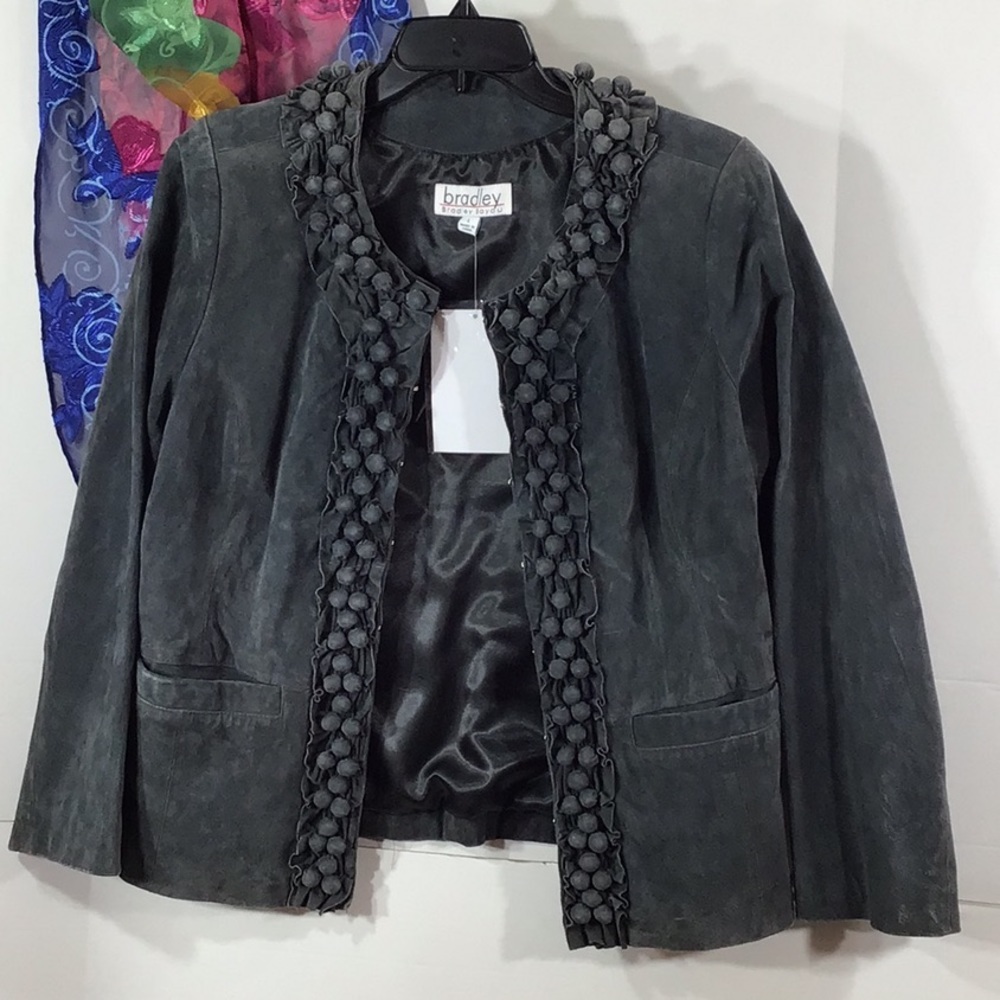 Bradley Bayou gray suede jacket L NWT - Picture 8 of 10